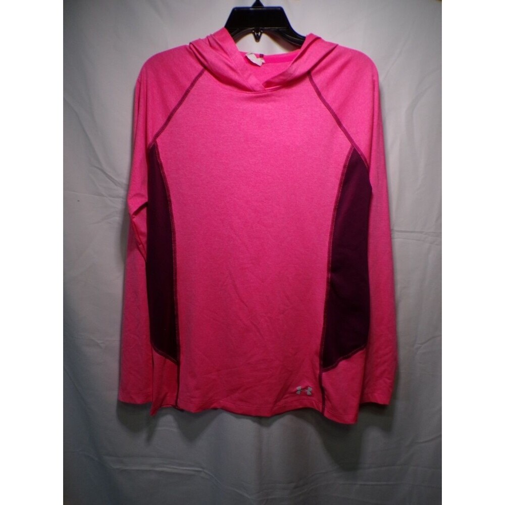 Under Armour Women's M Pink HeatGear Lightweight Pullover Hoodie